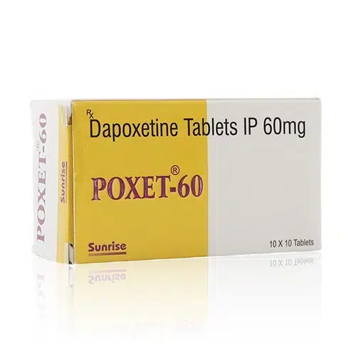 POXET-60 達泊西汀藥盒正面圖片 POXET-60 學名藥盒正面展示圖(含 Dapoxetine)